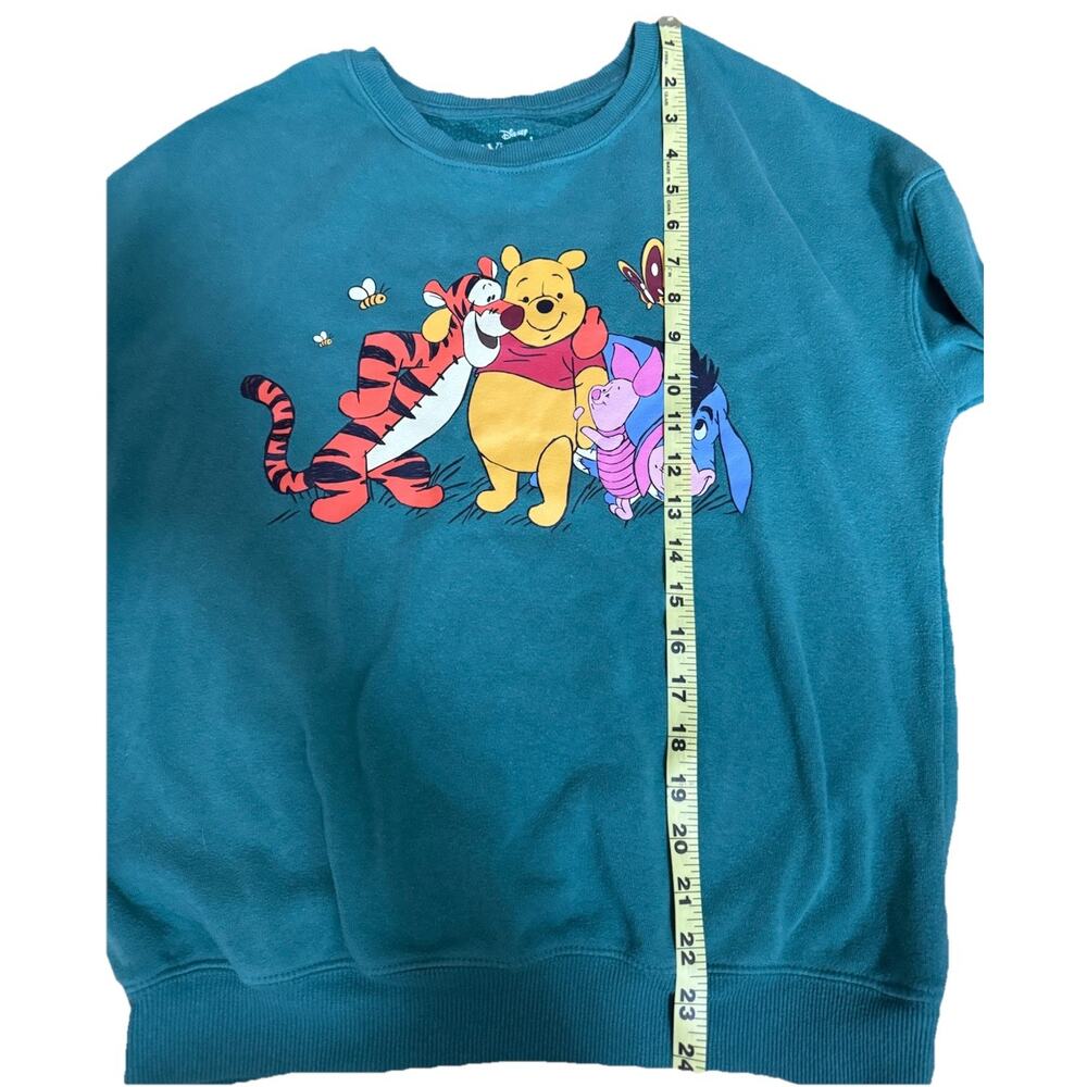 DISNEY Winnie the Pooh Women’s Green Crewneck Pullover L/S Sweatshirt Size Small - Picture 6 of 7